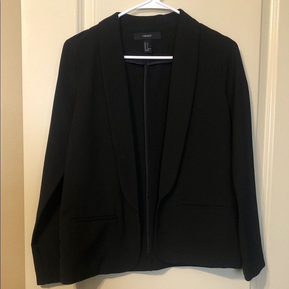 Forever 21 Black Shawl Collar Blazer Jacket